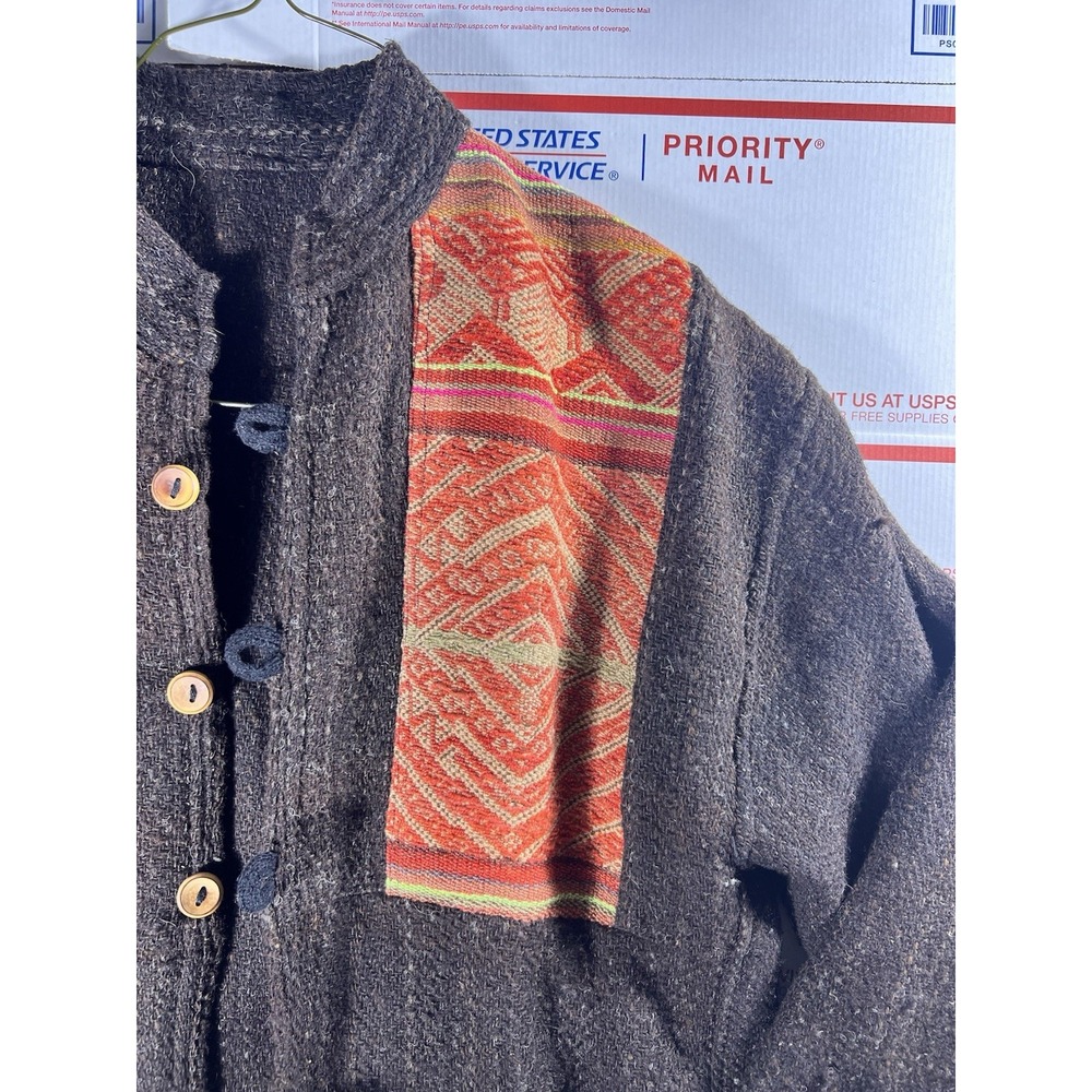 Vintage Thai Hmong Hill Tribe Coat Handwoven Indigo-dyed Ethnic‎ Textile Jacket - Picture 2 of 10